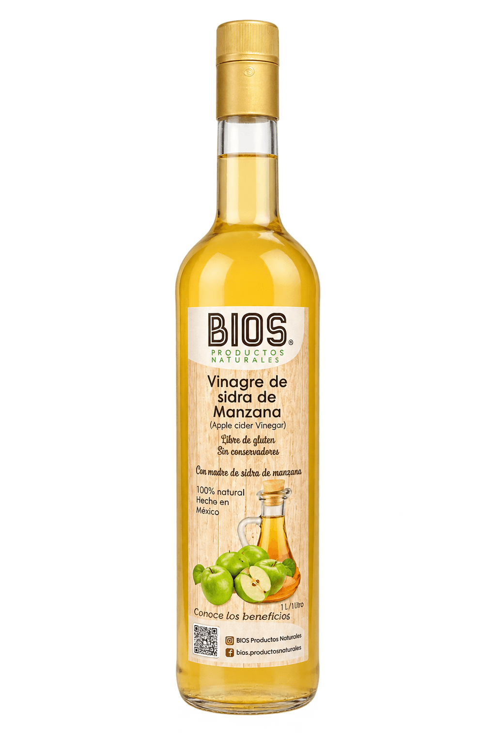 Vinagre de Sidra de Manzana BIOS Productos Naturales